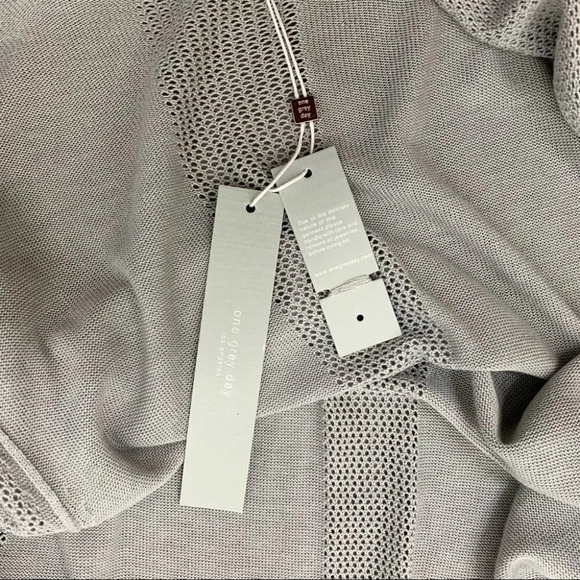 Anthropologie One Grey Day Vesper Cardigan Sweater Belted Duster Draped Gray XS - Picture 12 of 16